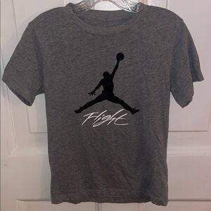 Jordan Kids Gray T-Shirt with Black Logo